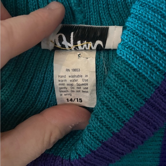 Vintage Colorful Striped Sweater Dress - Picture 5 of 11